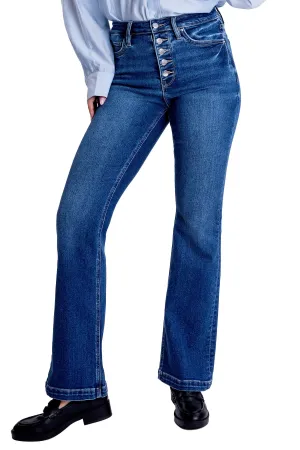 Mia High Rise Exposed Button Bootcut  Jeans