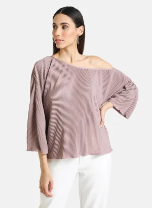 One Shoulder Pleated Top