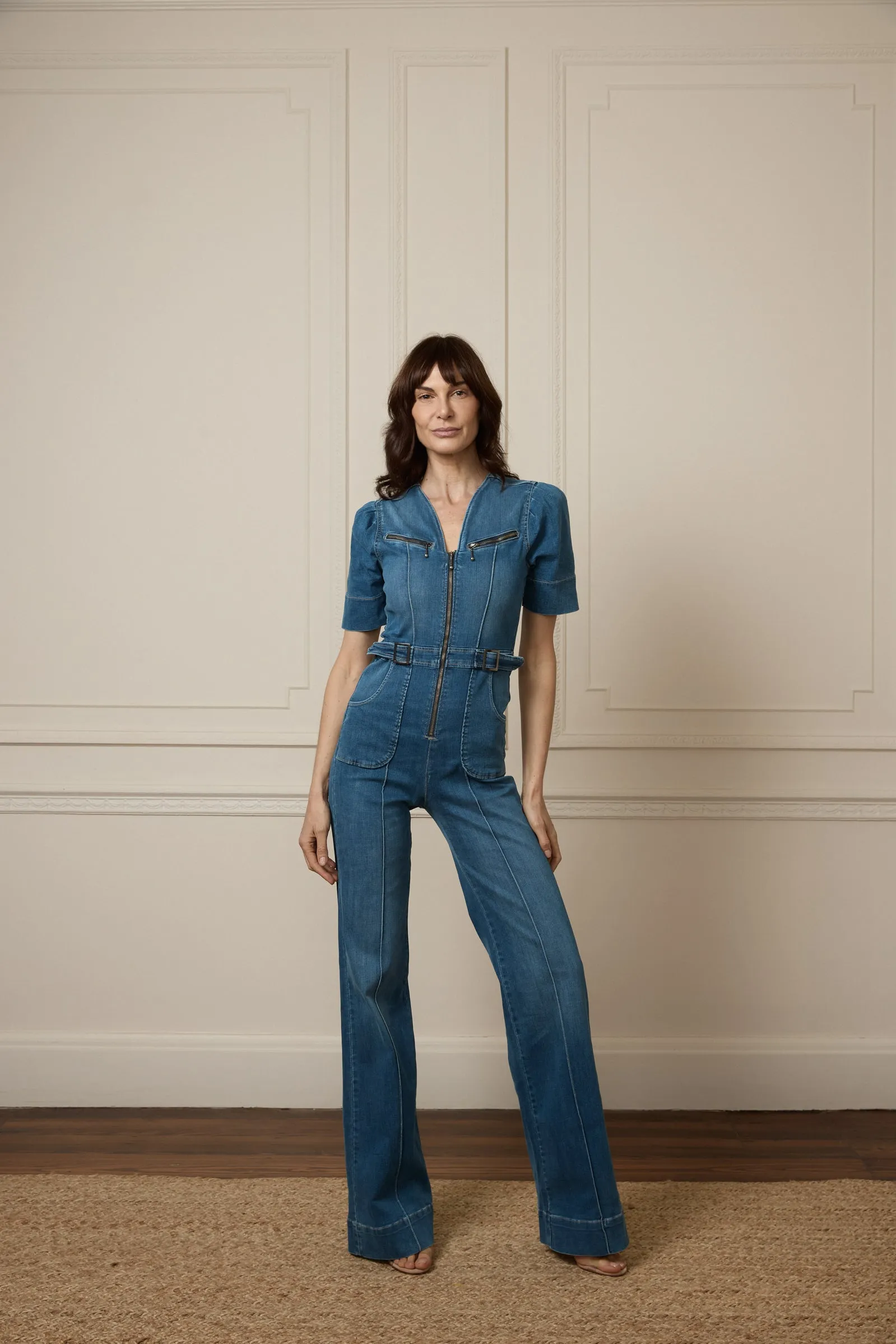 Opal The Softly Curved Jumpsuit | Fawcett Blue [Blue Denim]