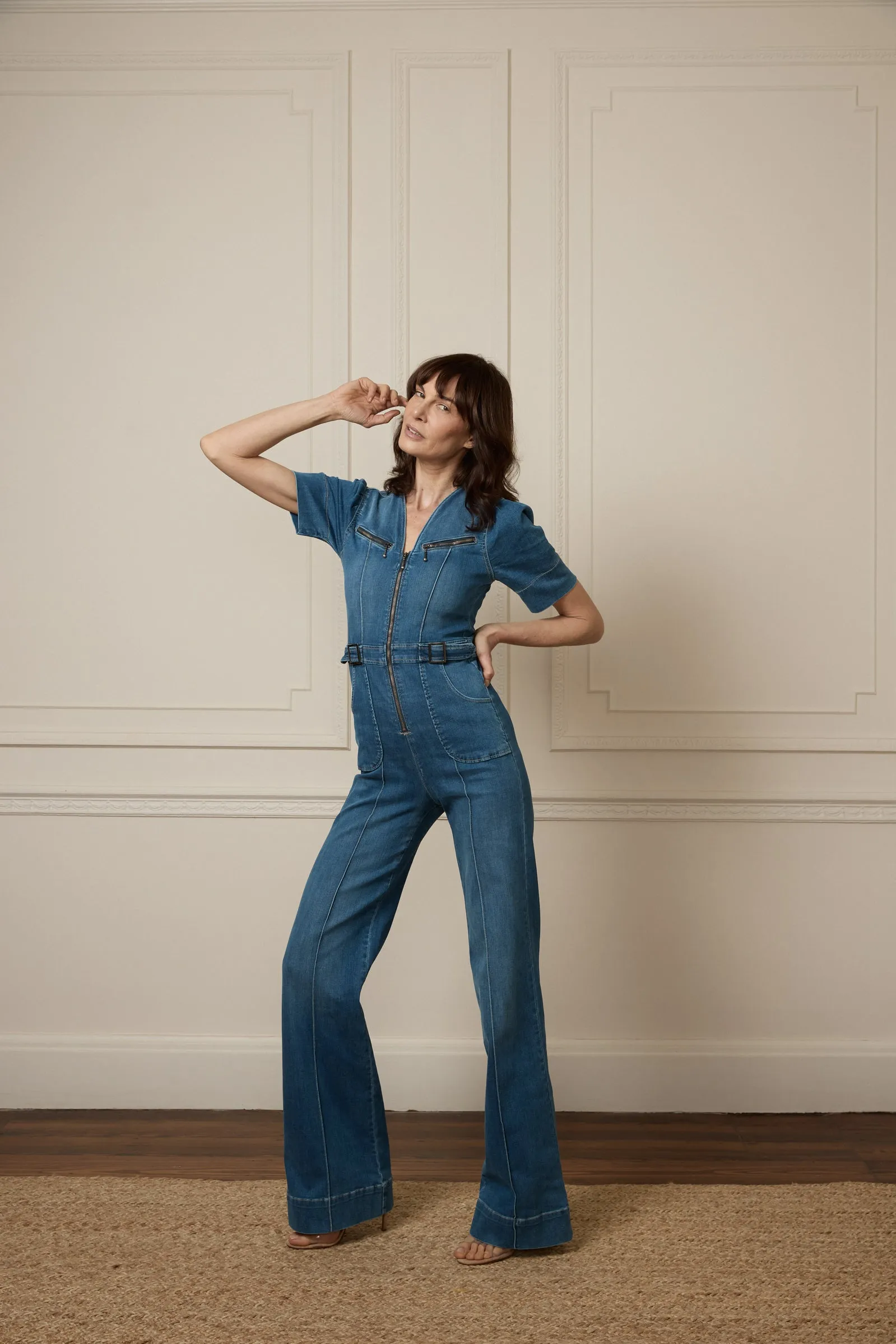 Opal The Softly Curved Jumpsuit | Fawcett Blue [Blue Denim]