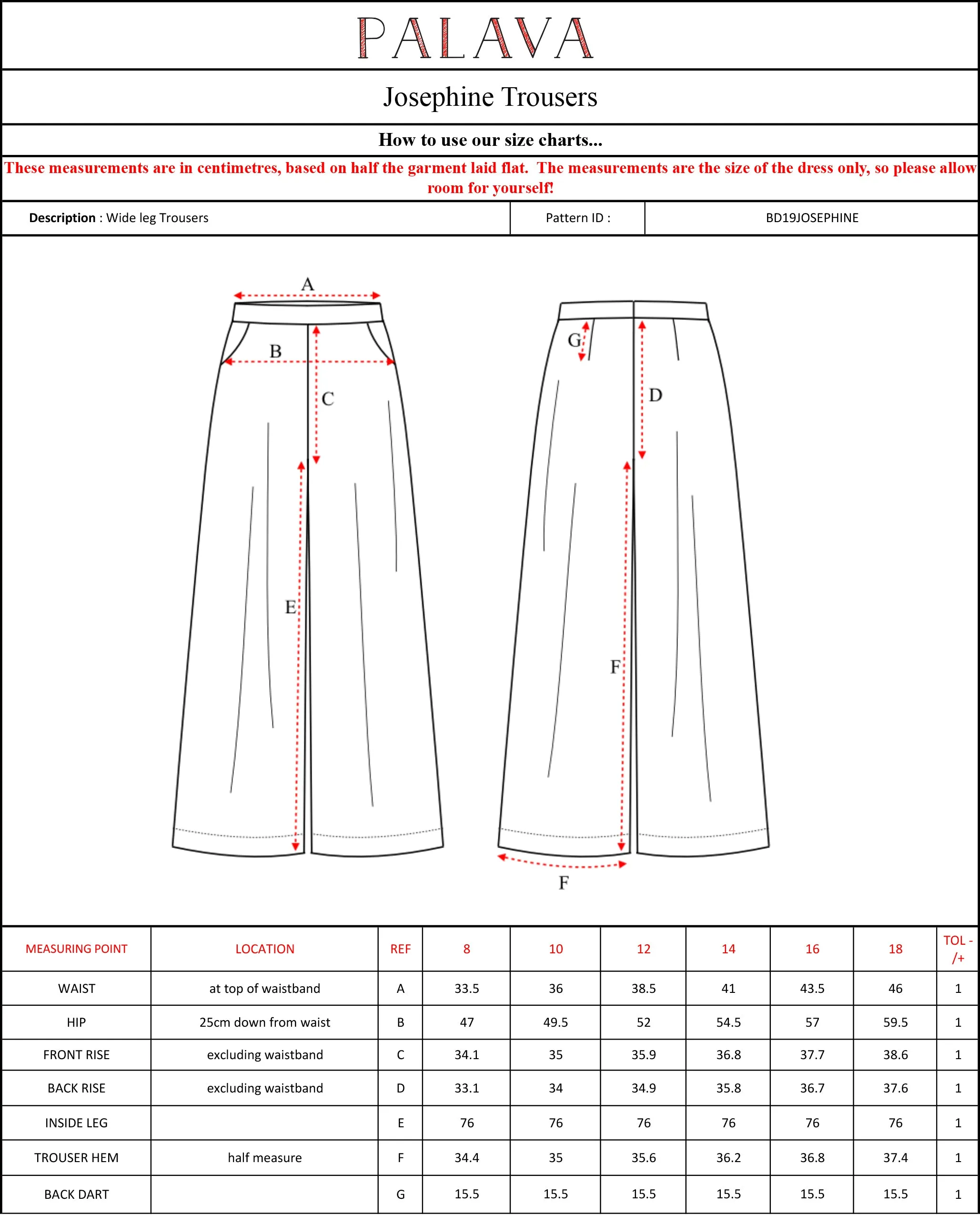 Palava Josephine Navy Plain Linen Trousers