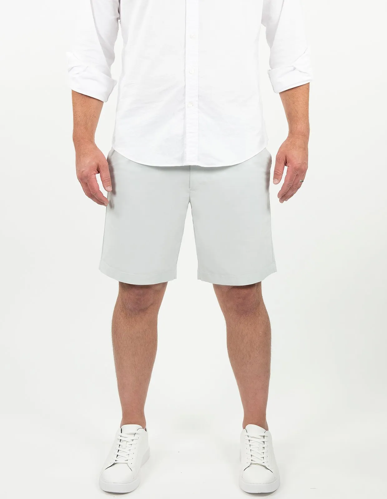 Pearl Grey European Fine Poplin | Short