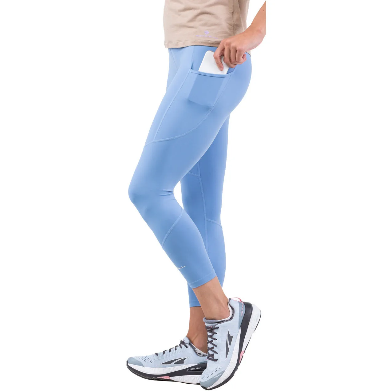 Ronhill Tech High Rise Womens 7/8 Running Tights - Blue