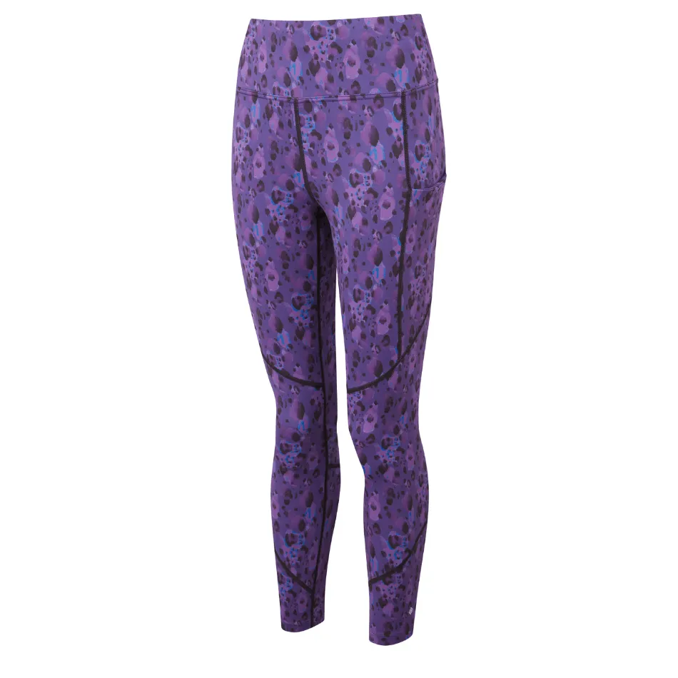 Ronhill Women's Tech Crop Tight in Purple Leopard AW24