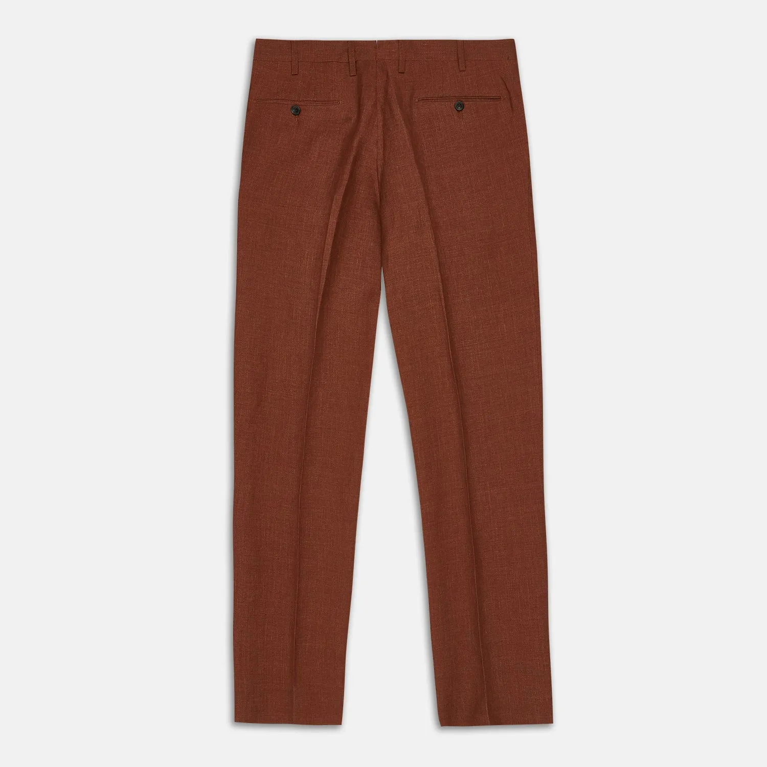 Rust Linen-Wool-Silk Gerry Trousers