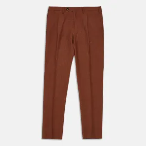 Rust Linen-Wool-Silk Gerry Trousers