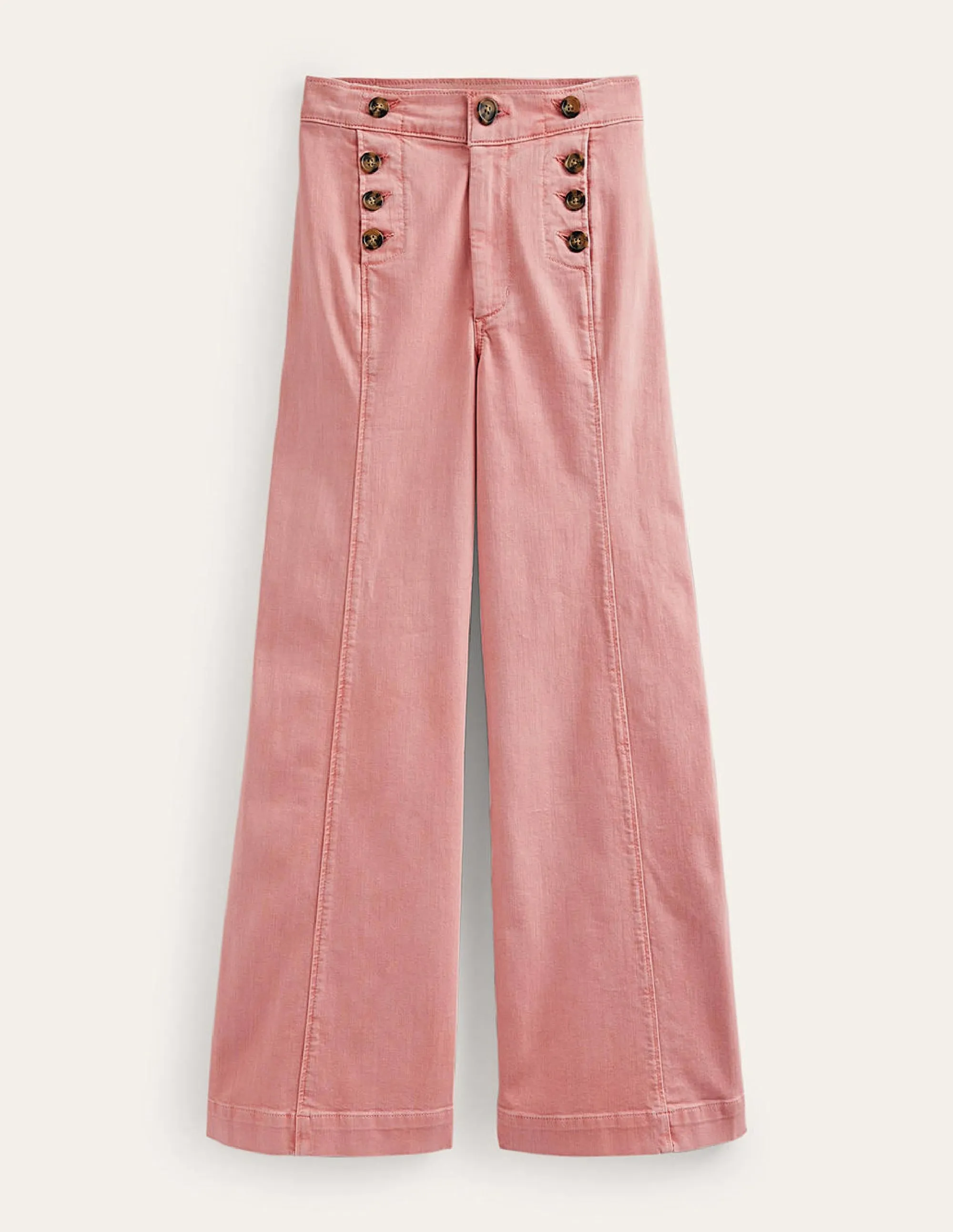 Sailor Wide Leg Trousers-Pink