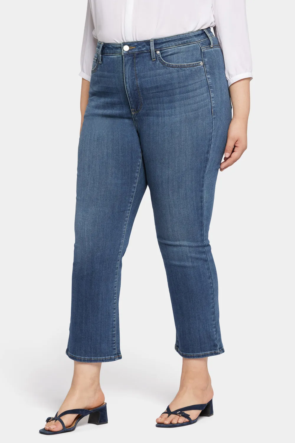 Slim Bootcut Ankle Jeans In Plus Size - Serendipity