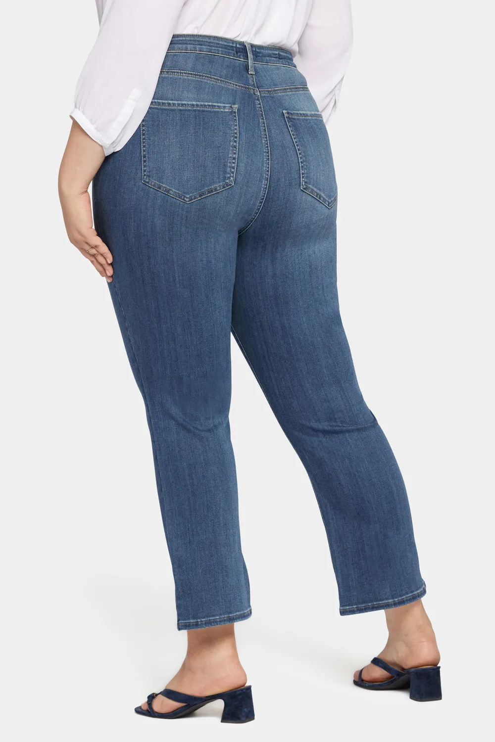 Slim Bootcut Ankle Jeans In Plus Size - Serendipity