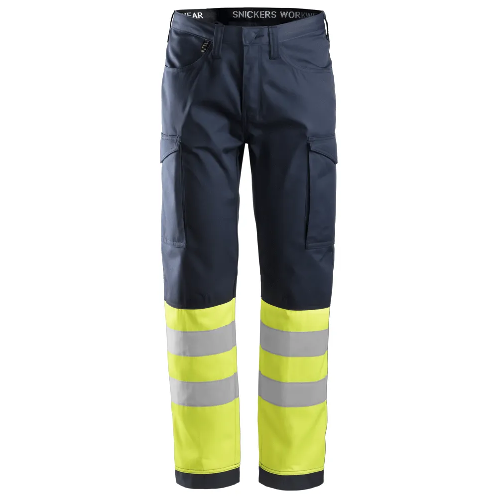 Snickers 6900 Hi-Vis Service Transport Trousers CL1 Navy Blue