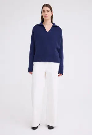 Sola Cashmere Sweater - Skipper Blue