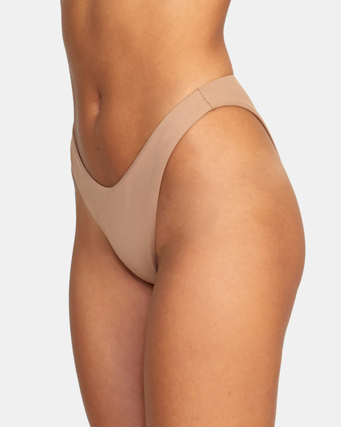 Solid French Bikini Bottoms - Wood