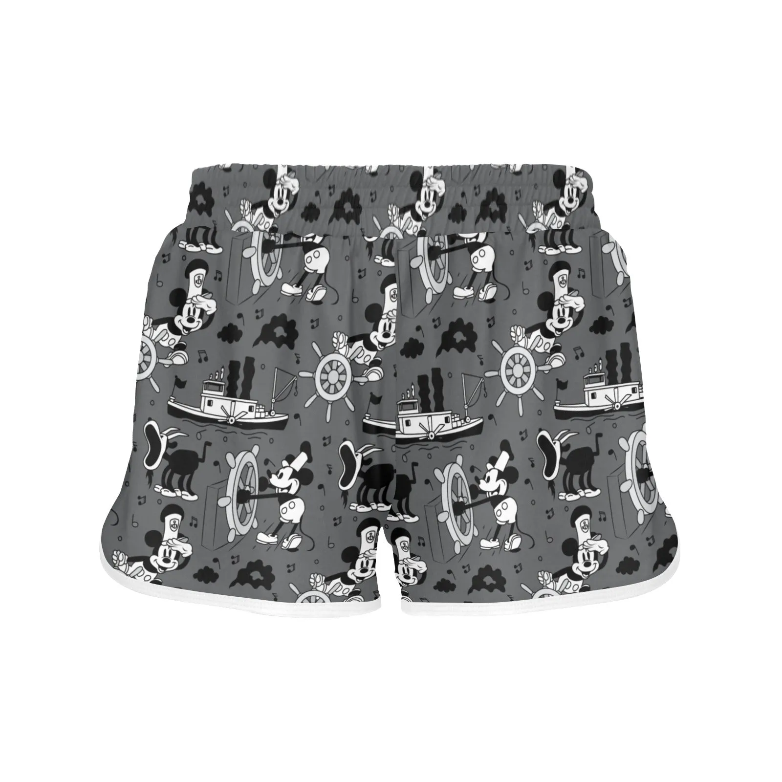 Steamboat Mickey Women's Athletic Sports Shorts