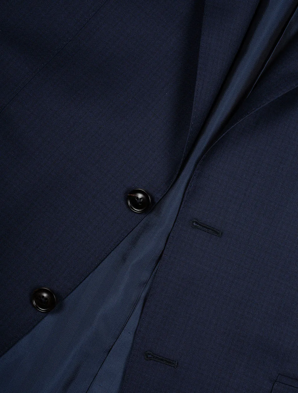 Subtle Check 2 Piece Suit Navy