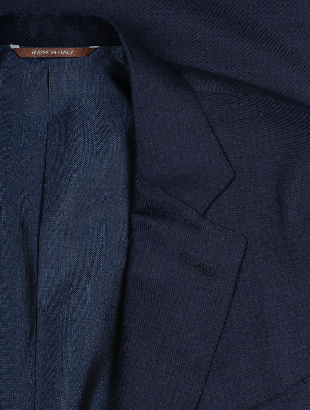 Subtle Check 2 Piece Suit Navy