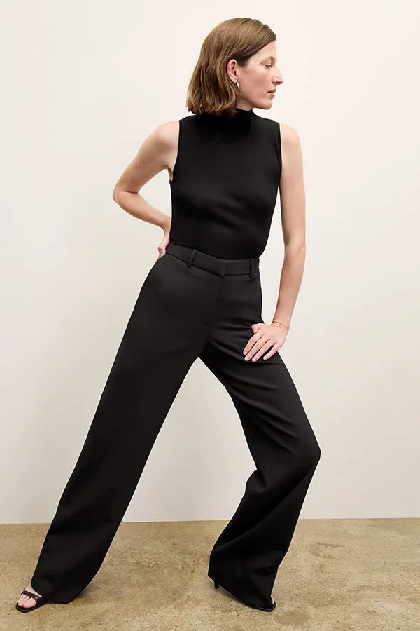 Tinsley Wide-Leg Trouser - Flex Suiting  :: Black