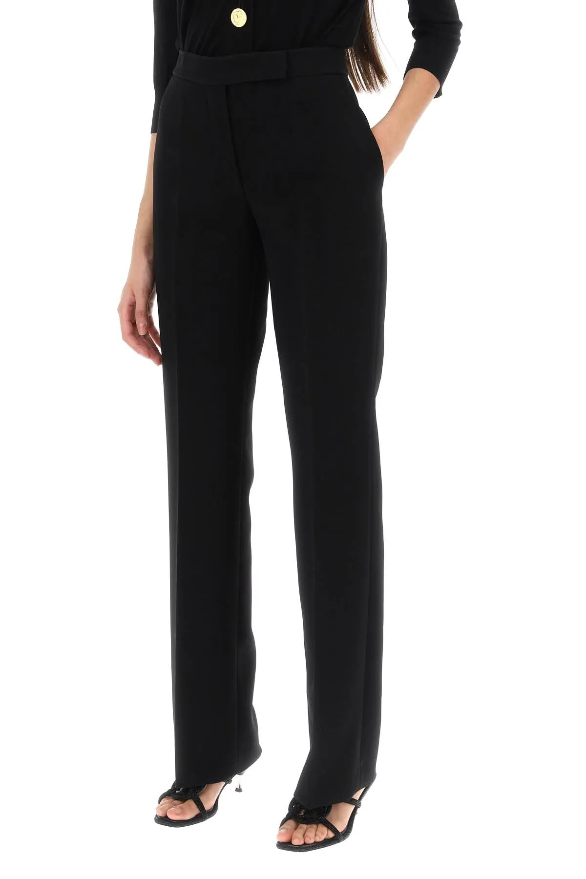 Tory Burch Straight Leg Pants In Crepe Cady