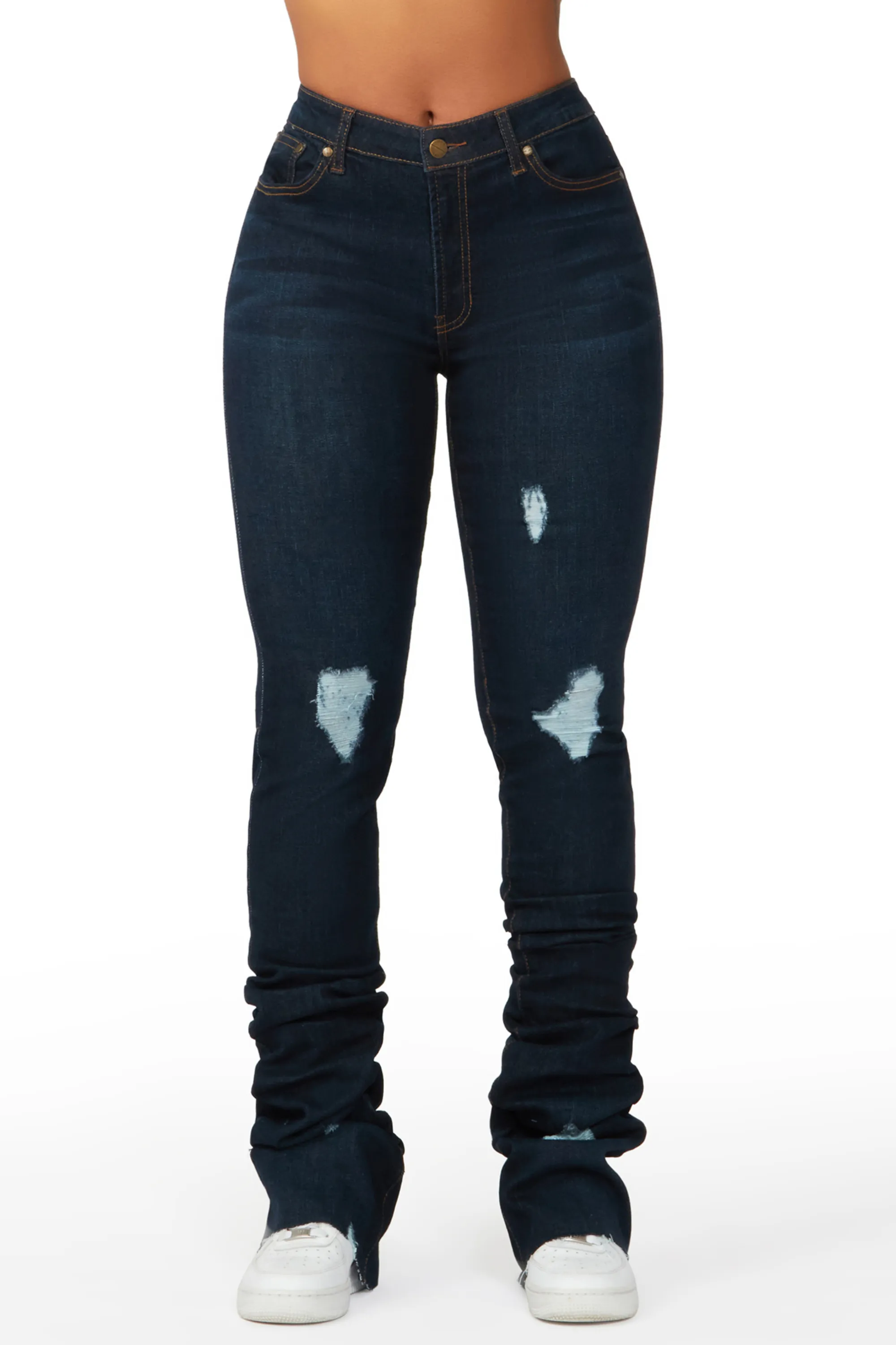 Totally Buggin Dark Wash Super Stacked Jean