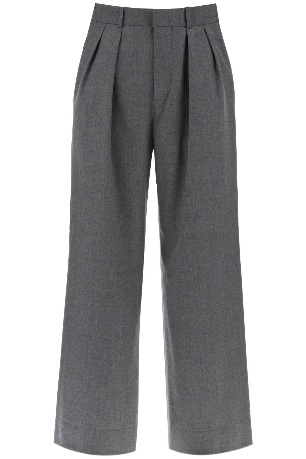 Wardrobe.Nyc Wide Leg Flannel Trousers For Men Or