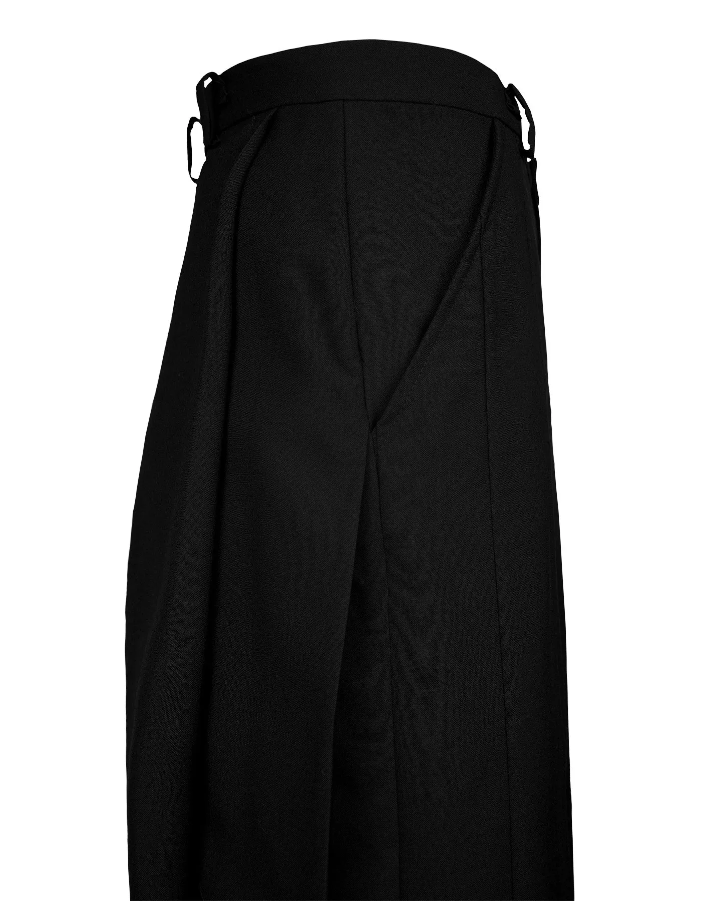 Wave-Ripple Pleated Wide Pants