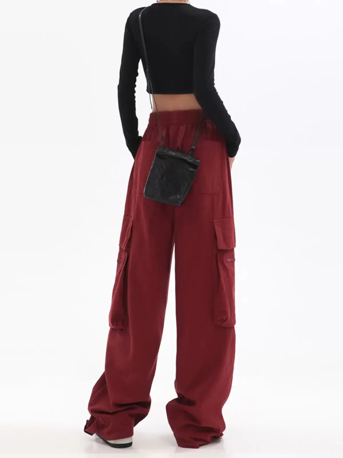 Wide Leg Double Side Pocket Pants