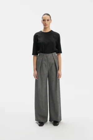 WIDE LEG GREY TROUSERS