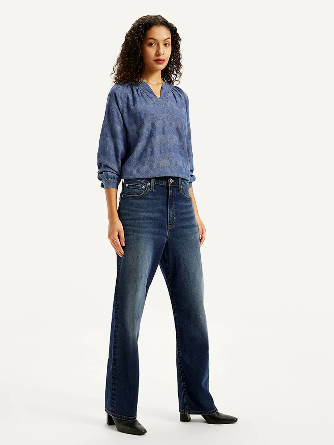 Women's High Rise 315 Bootcut Blue Jeans