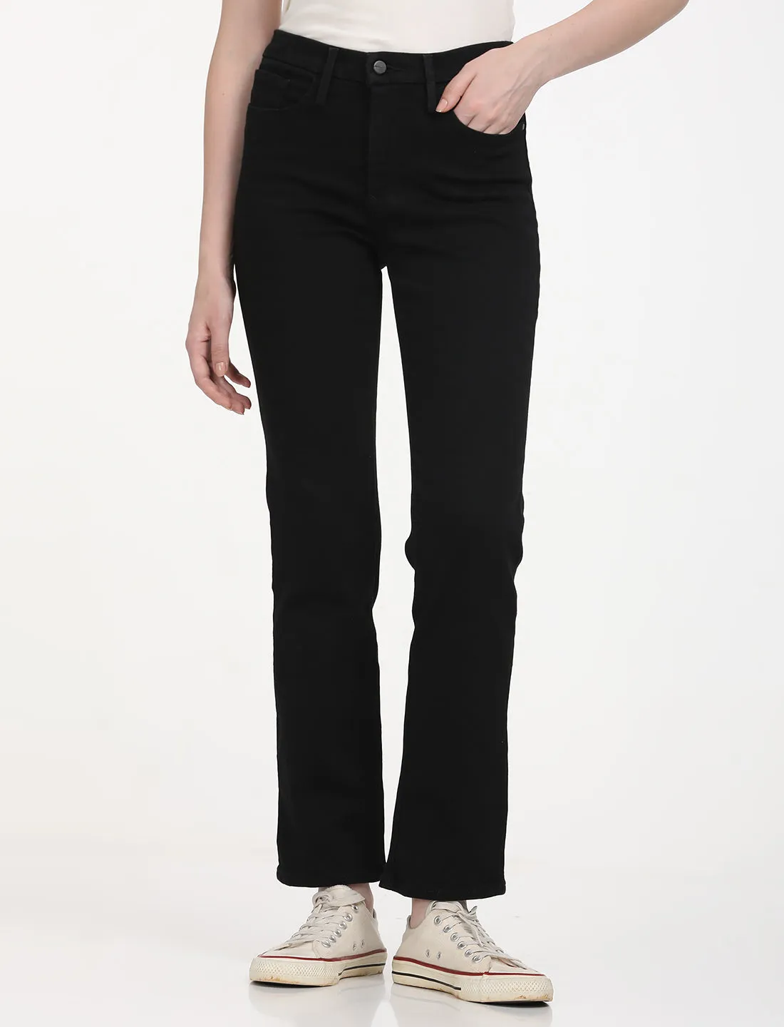 Women's Mid Rise 314 Black Jeans