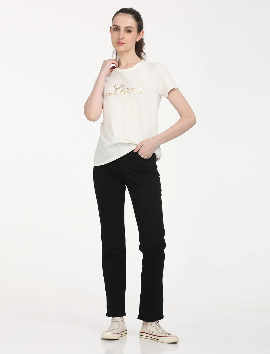 Women's Mid Rise 314 Black Jeans