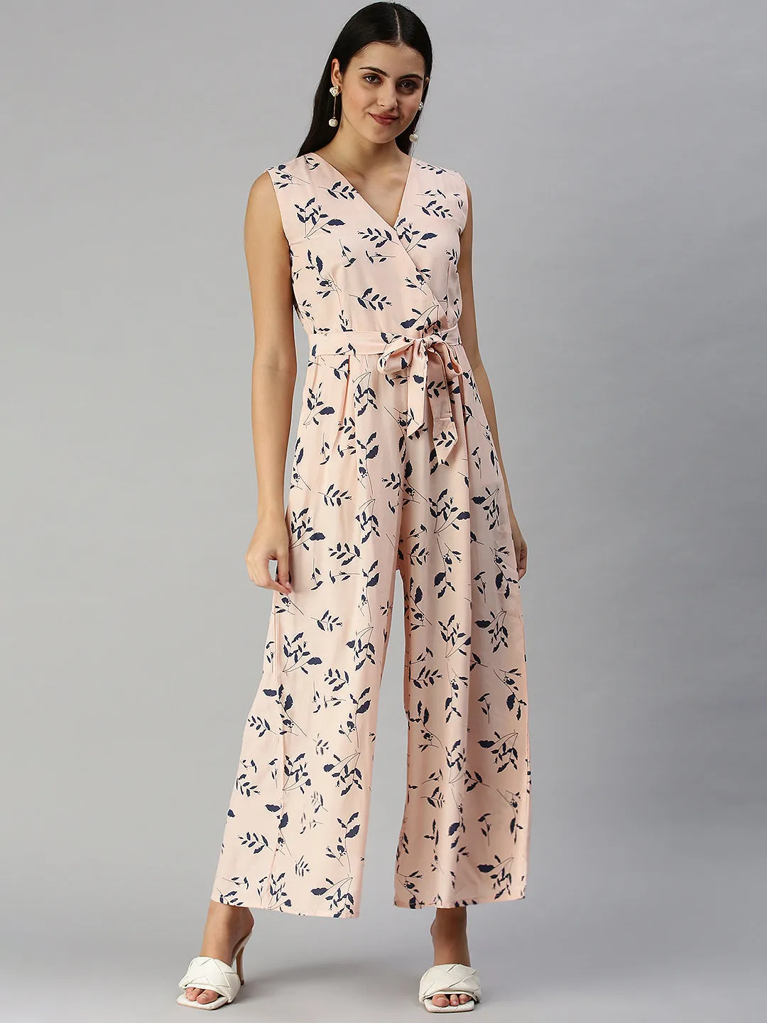 Women's Pink Printed Jumpsuits