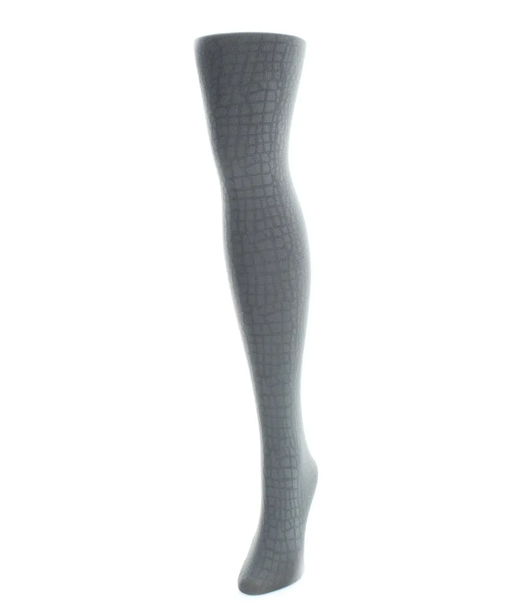 Women's Snakeskin Fleece Lined Opaque Winter Tights